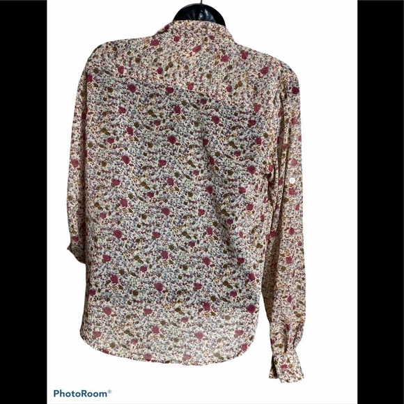 Band of Gypsies Sheer Floral Blouse Size Small - Picture 5 of 9